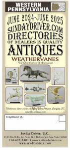 Western PA Sunday Drivers Directories of Dealers in Quality Antiques July 2024-July 2025