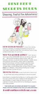 Best Kept Secrets Tour – Shopping, Food & Fun Adventures 2025