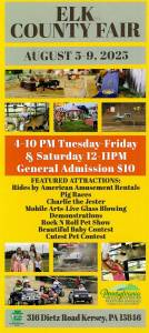 Elk County Fair – Aug5-9, 2025