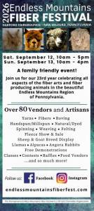 Endless Mountains Fiber Festival [Sep12-13, 2026]
