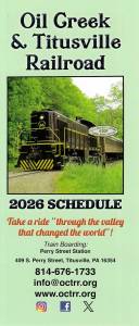 Oil Creek & Titusville Railroad – 2026 Schedule