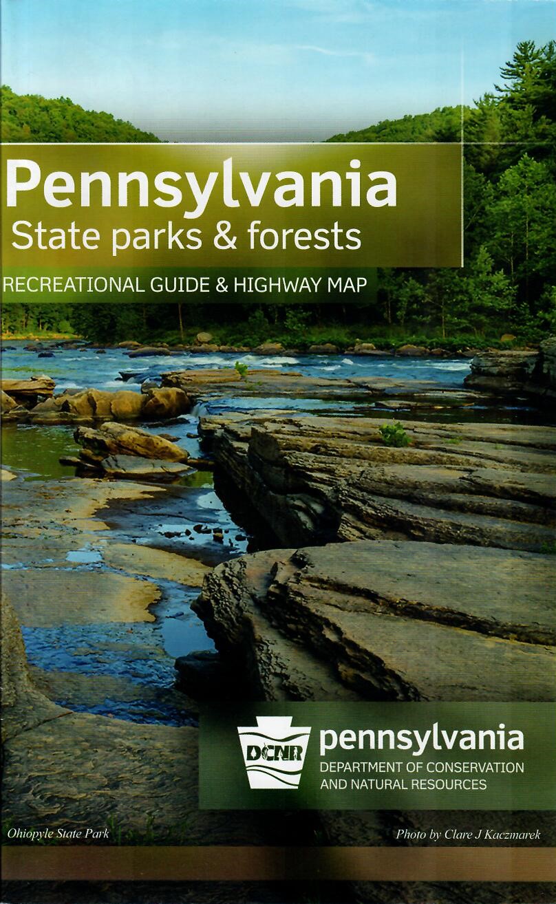 Pennsylvania State Parks & Forests Recreational Guide & Highway Map