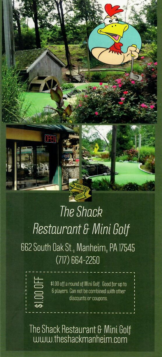 Shack Restaurant & Mini Golf Getaways On Display