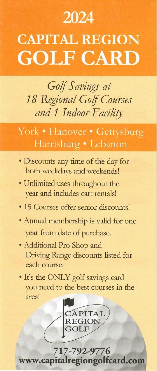 Capital Region Golf Card 2024 Getaways On Display
